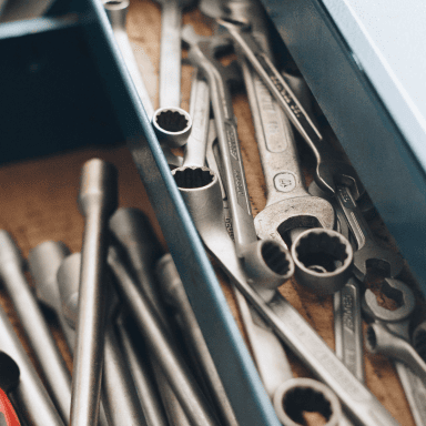 Wrenches in a toolbox